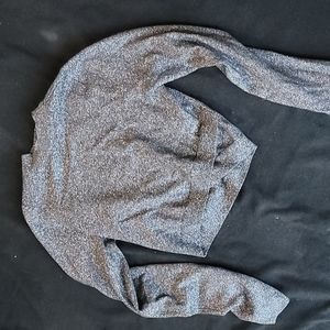 Metallic cropped sweater